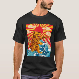 Catzilla Leuke Japanse Kat Spullen Voor Kat Moeder T-shirt