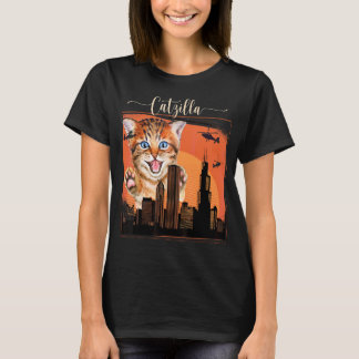 Catzilla Schattig Kitten Altijd Hongerig Cat 2 T-shirt