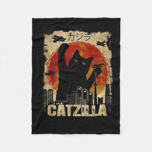 Catzilla T-shirt - Grappige kitten en kat Fleece Deken