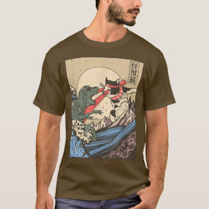 Catzilla vs. Kaiju Funny Cute Cat Art Japan T-shirt