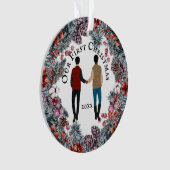 Caucasien des couples gays, gerbe sainte afro-amér (devant)