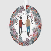 Caucasien des couples gays, gerbe sainte afro-amér (devant)