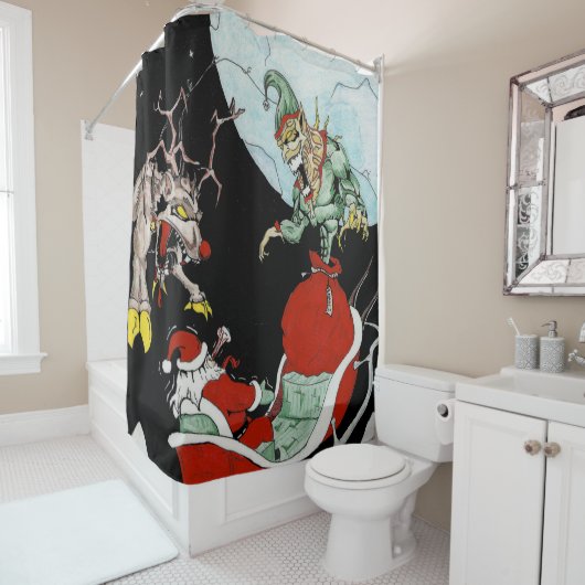 cauchemar de Noël Douche rideau (En situation)