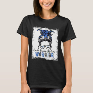 Cauda equina syndroom krijger blauw lint Awarenes T-shirt
