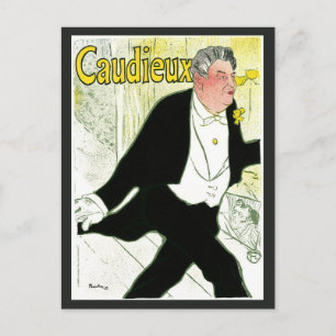 Caudieux door Toulouse Lautrec,  Art Nouveau, Briefkaart