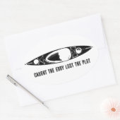 Caught The Eddy Lost The Plot Kayak Ovale Sticker (Envelop)