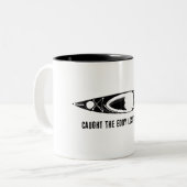 Caught The Eddy Lost The Plot Kayak Tweekleurige Koffiemok (Voorkant links)