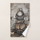 Cauldron à vapeur orné | Spellbooks et horloges (Serviette à main)