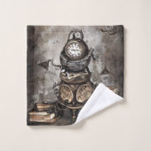 Cauldron à vapeur orné | Spellbooks et horloges (Gant de toilette)