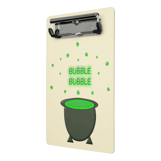 Cauldron and Bubbling Green Brew Halloween Mini Klembord (Angled2)