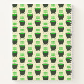 Cauldron and Bubbling Green Brew Halloween Notitieboek (Achterkant)