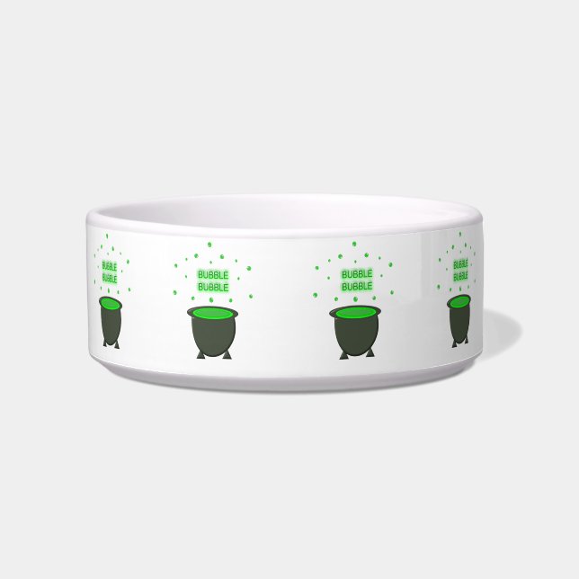 Cauldron and Bubbling Green Brew Halloween Voerbakje (Voorkant)