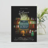 Cauldron Brewing Halloween Party Kaart (Staand voorkant)