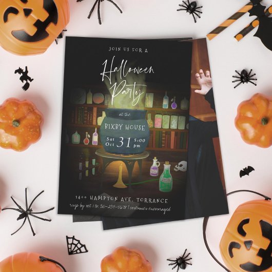 Cauldron Brewing Halloween Party Kaart