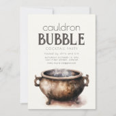 Cauldron Bubble Halloween Party Invitation (Devant)