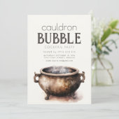 Cauldron Bubble Halloween Party Invitation (Debout devant)