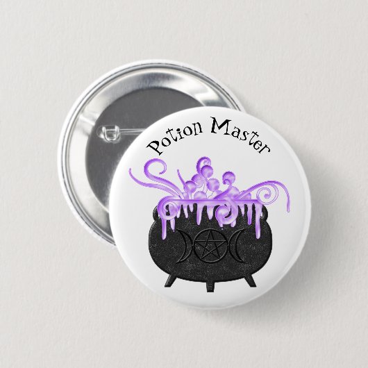 Cauldron Bubbles Potion Witch Brew Pagan Magick Ronde Button 5,7 Cm (Voorkant /achterkant)