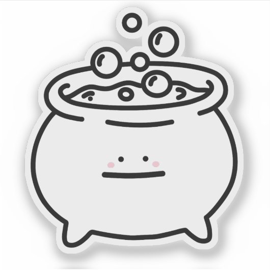 Cauldron doodle sticker (Voorkant)