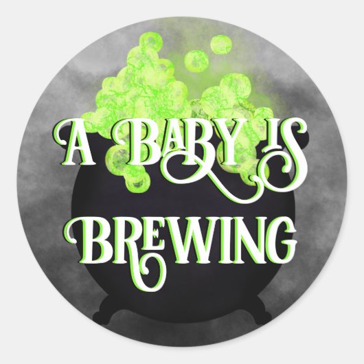 Cauldron Luier Raffle Ronde Sticker (Voorkant)