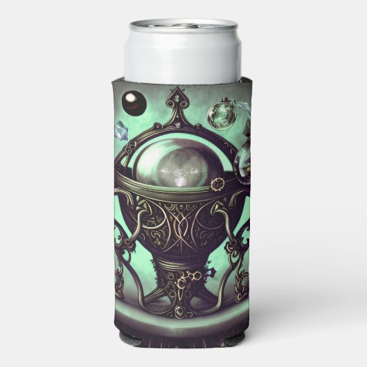 Cauldron met Green Crystal Ball en Orbs (Seltzer Achterkant)