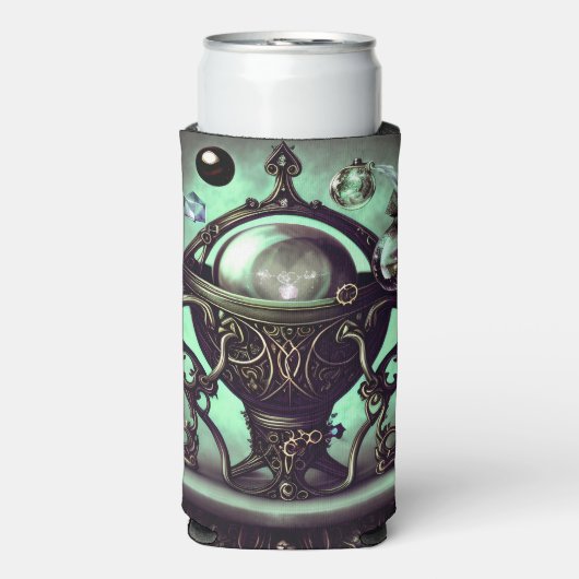  Cauldron met Green Crystal Ball en Orbs (Seltzer Voorkant)