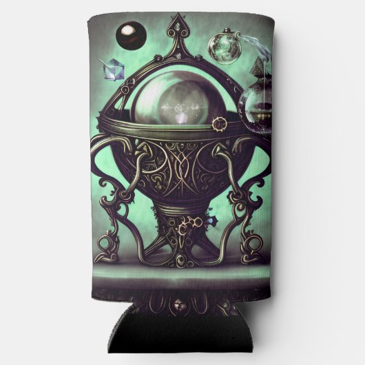 Cauldron met Green Crystal Ball en Orbs (Achterkant)