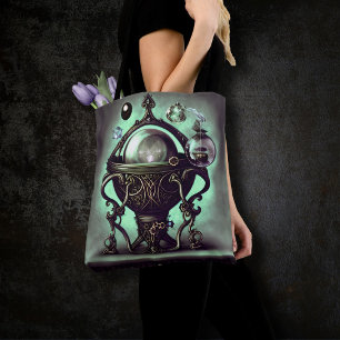 Cauldron met Green Crystal Ball en Orbs Draagtas