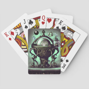  Cauldron met Green Crystal Ball en Orbs Pokerkaarten