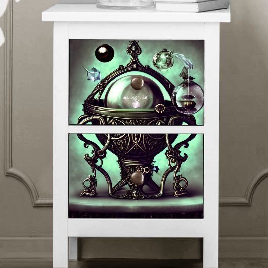 Cauldron met Green Crystal Ball en Orbs Tissuepapier