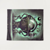  Cauldron met Green Crystal Ball en Orbs Wandkleed (Voorkant (horizontaal))
