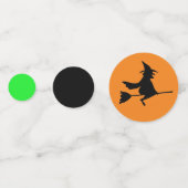 Cauldron noir vert et des sorcières Table Confetti (Derrière)