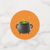 Cauldron noir vert et des sorcières Table Confetti (Petit recto)