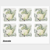 Cauliflower Study 1993 Vierkante Sticker (Vel)