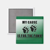 Cause pour le aimant Paws (Recto/Verso)