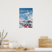 Cauterets skigebied poster (Keuken)