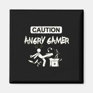 Cautie Angry Gamer Computer Funny Video Game Gift Magneet