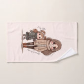 Caution adorable mère et fille (5) (Serviette à main)