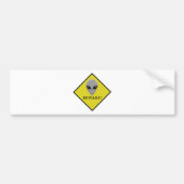 CAUTION ALIEN BUMPERSTICKER (Voorkant)