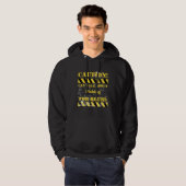 Caution can talk about fishing for hours hoodie (Voorkant volledig)