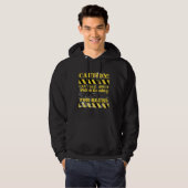 Caution can talk about video gaming for hours hoodie (Voorkant volledig)