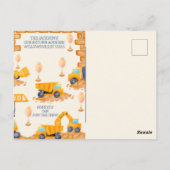 CAUTION! Construction Truck Birthday Invitation (Dos)