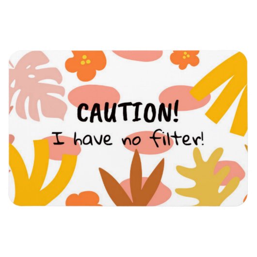 Caution Flexible Photo Magnet Magneet (Horizontaal)