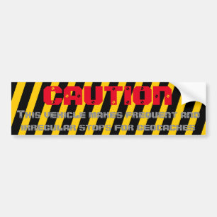 CAUTION Geocacher Bumpersticker