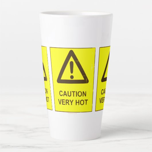 Caution - Hot Latte Mug Latte Mok (Voorkant)