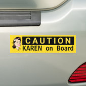 CAUTION Karen aan boord van Fun Wink Bumpersticker (Op auto)