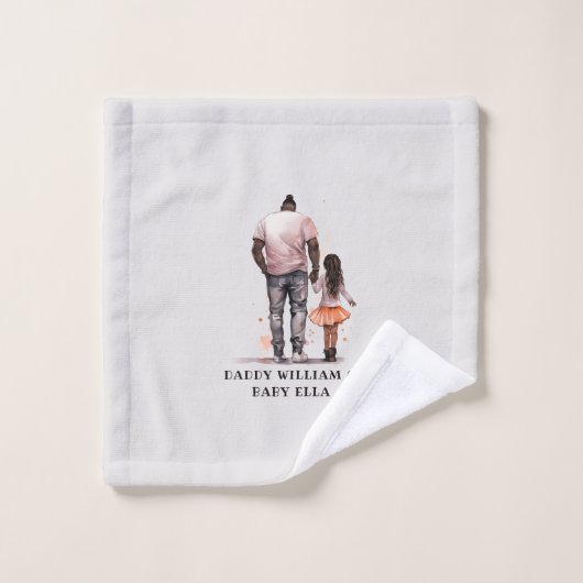 Caution père et fille noire (5) (Gant de toilette)