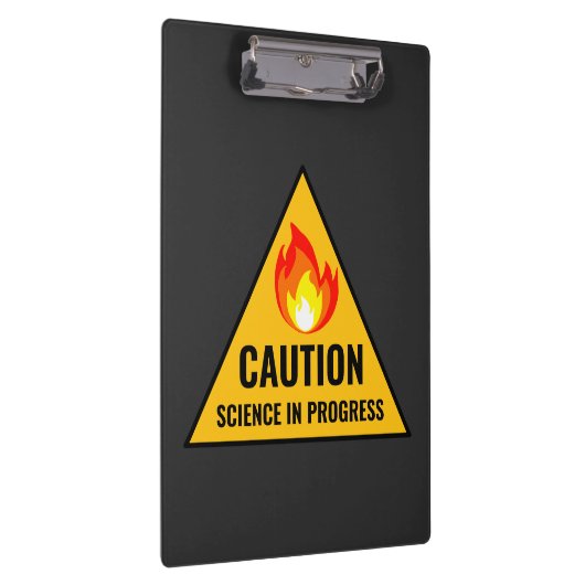 Caution Science in Progress Klembord (Rechts)