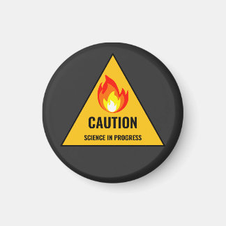 Caution Science in Progress Magneet