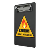 Caution Science in Progress Mini Klembord (Angled2)