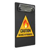 Caution Science in Progress Mini Klembord (Schuin)